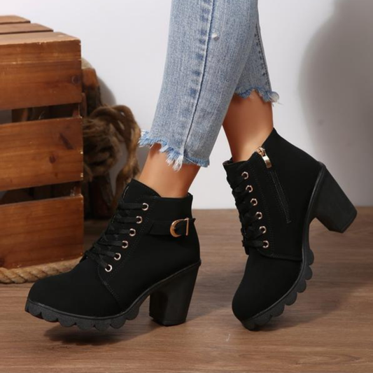 Chloe | Botines elegantes de caña baja con cordones