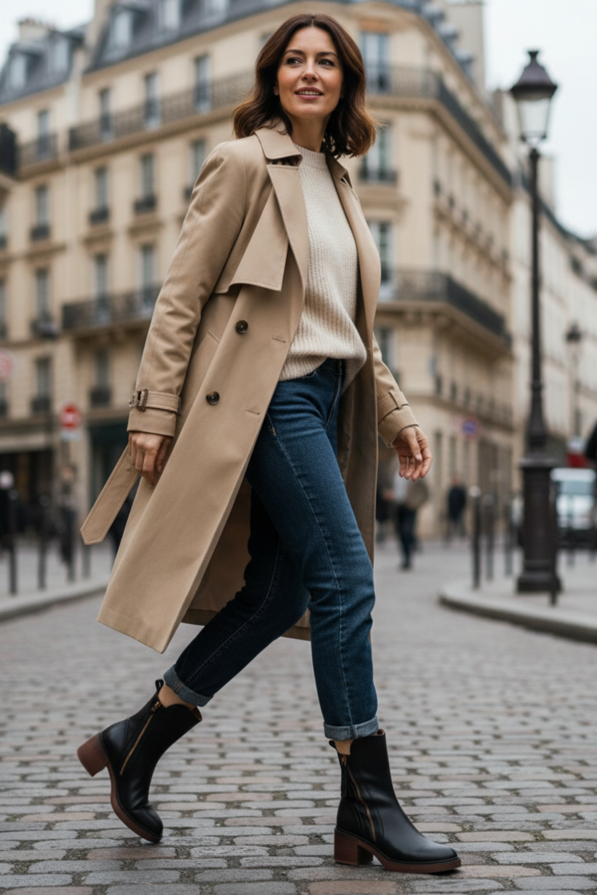 Alma | Botas de cuero con tacón cuadrado