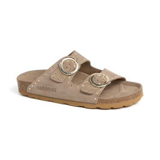 Sandalia Bari Glam Beige Arena para Mujer Babunkers by Billowy