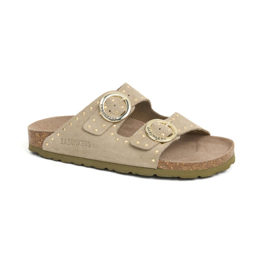 Sandalia Bari Glam Crudo Caqui para Mujer Babunkers by Billowy