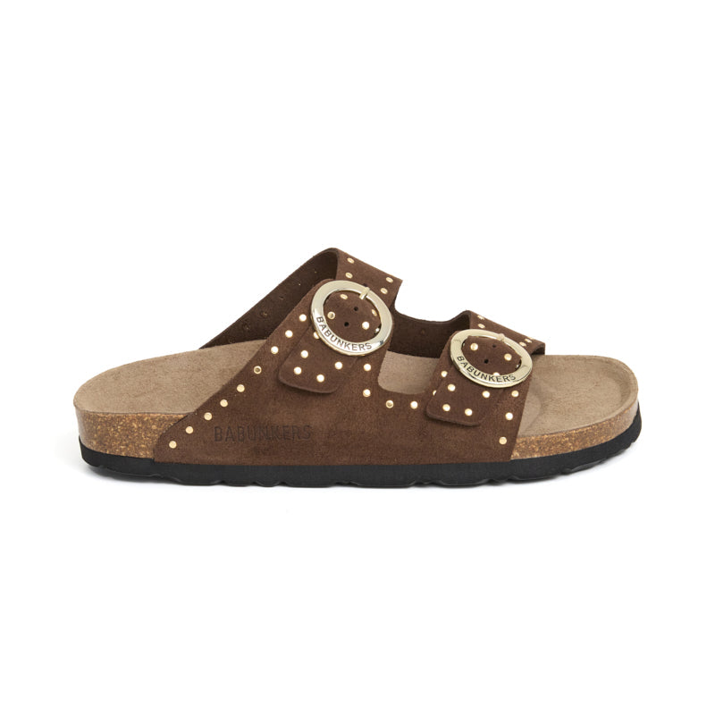 Sandalia Bari Glam Castaña Marrón para Mujer Babunkers de Billowy