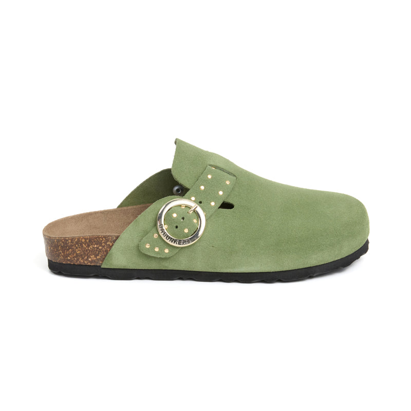 Zueco Palermo Glam Bosque Verde Mujer