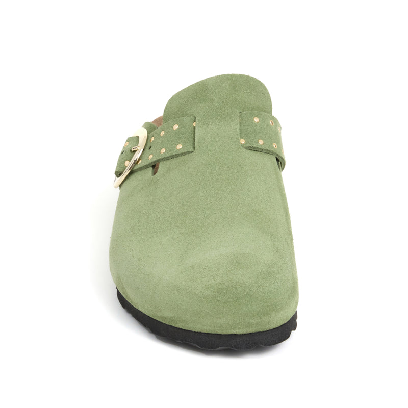 Zueco Palermo Glam Bosque Verde Mujer