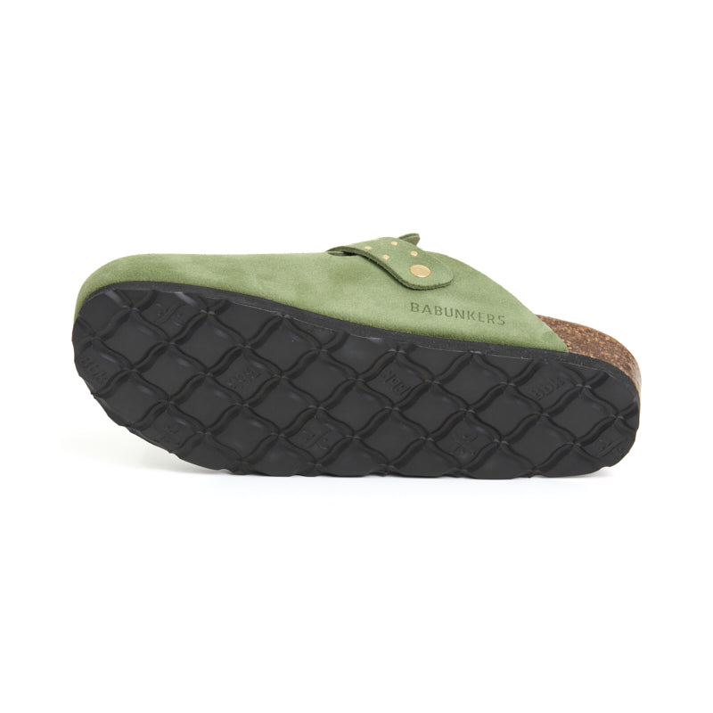 Zueco Palermo Glam Bosque Verde Mujer