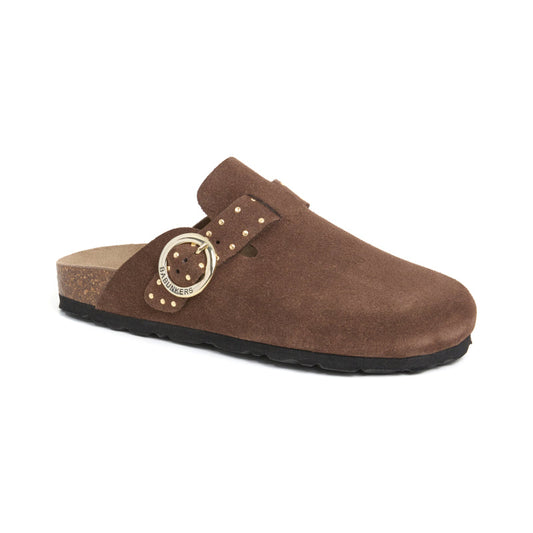Zueco Palermo Glam Castaña Marrón Mujer