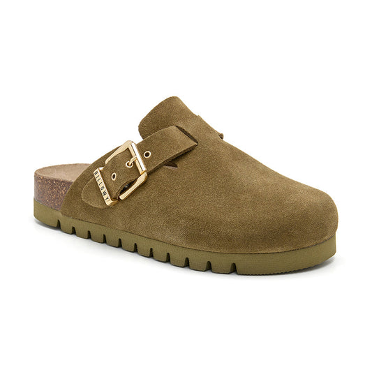 Zueco Dallas Plataforma Caza Kaki Mujer
