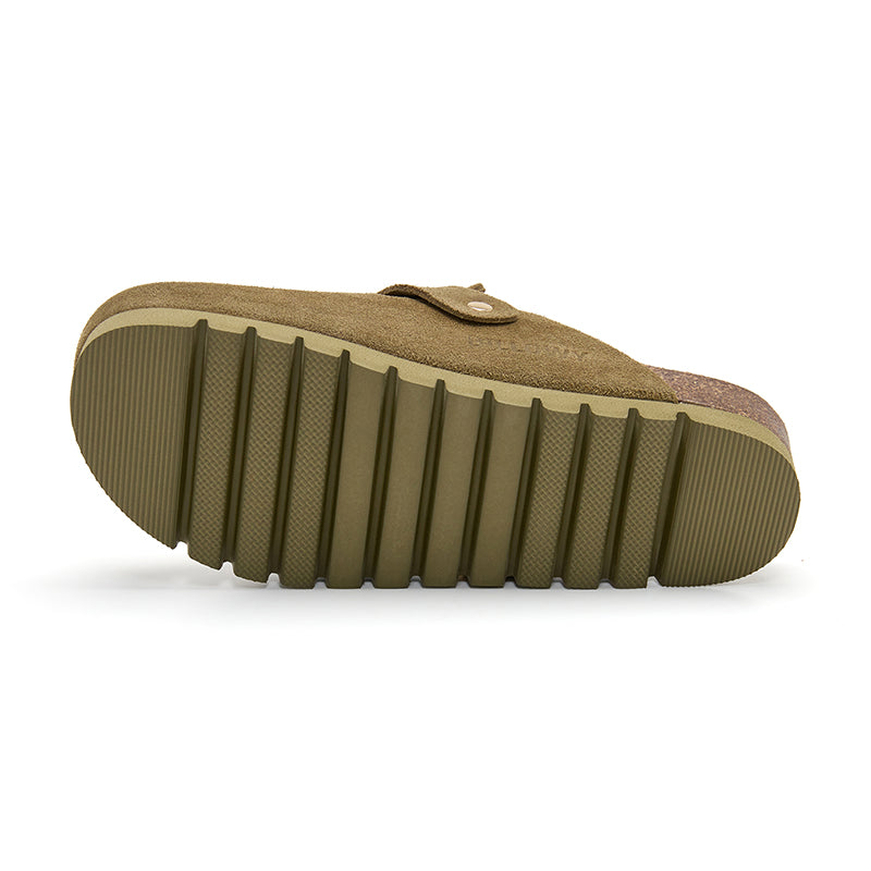 Zueco Dallas Plataforma Caza Kaki Mujer