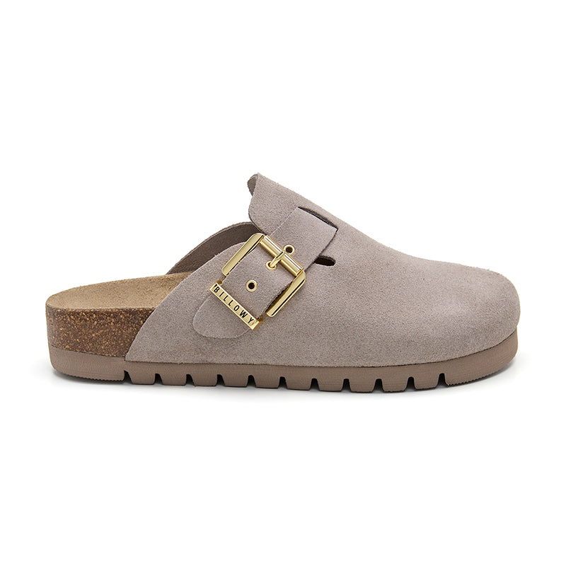 Zueco Dallas Plataforma Taupe Marron Mujer