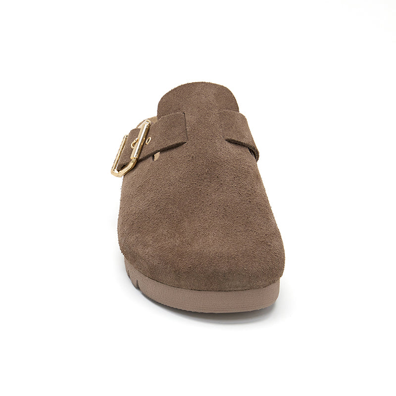 Zueco Dallas Plataforma Cacao Marron Mujer
