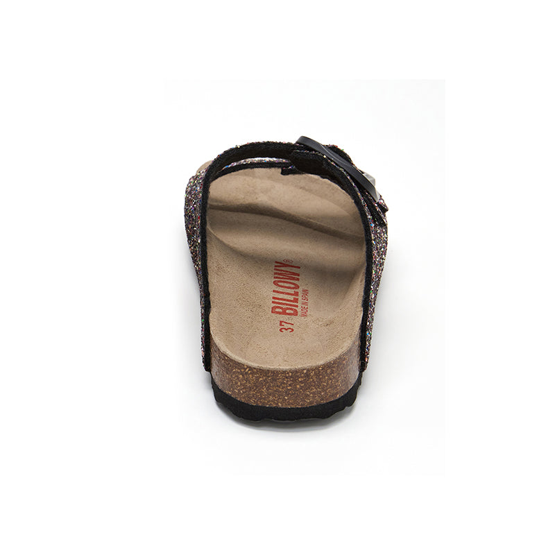 Sandalia Malibú multicolor negra para mujer