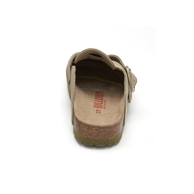 Zueco Dallas Ecru Kaki Mujer