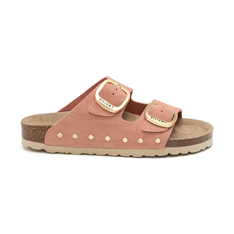 Sandalia Icon Malibú de piel color salmón para mujer