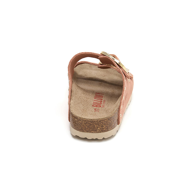 Sandalia Icon Malibú de piel color salmón para mujer