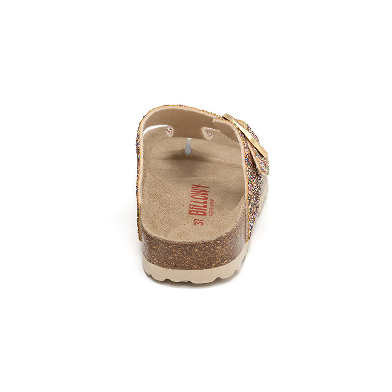 Sandalia Dakota dorada para mujer