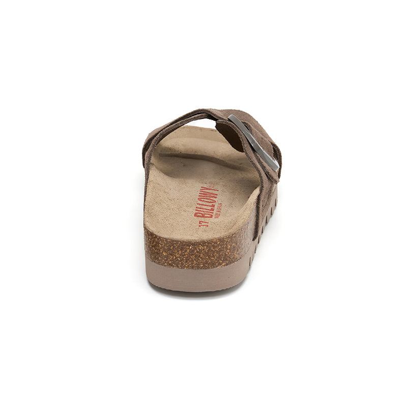 Sandalia Golden Bay de piel marrón para mujer