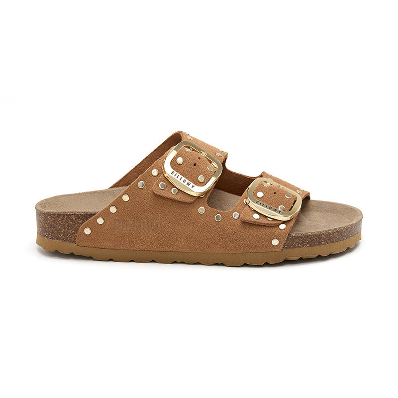 Sandalia Malibu Glam de cuero para mujer