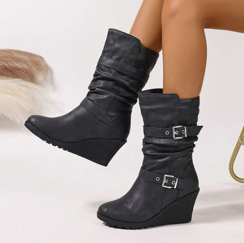 Trindade | Botas Chelsea de cuña con hebilla