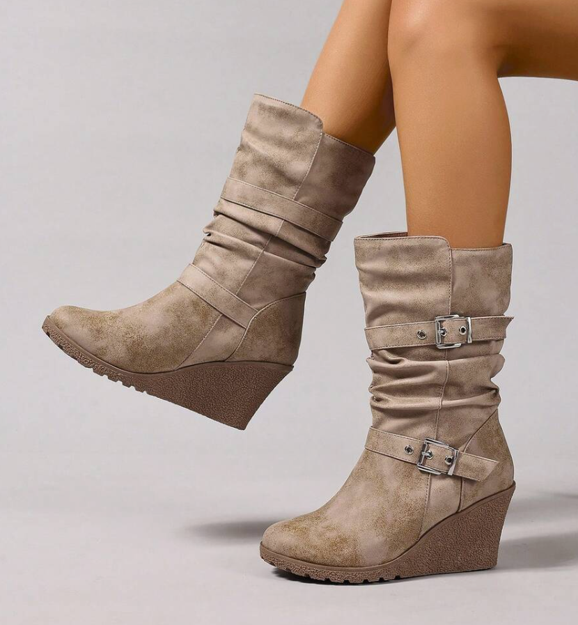 Trindade | Botas Chelsea de cuña con hebilla
