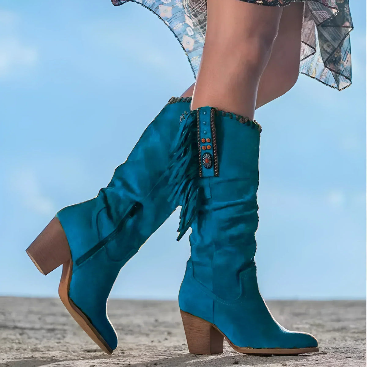 Noa | Botas vaqueras clásicas con flecos
