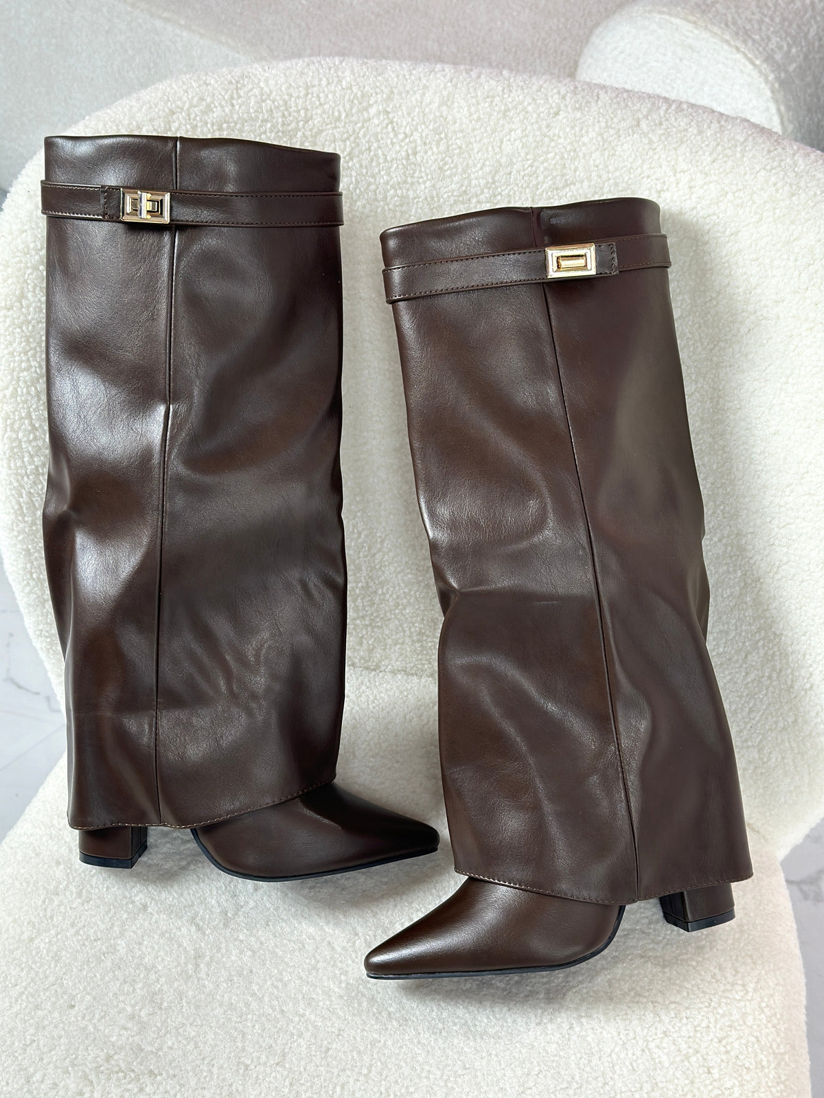 Lara | Botas de cuero marrón