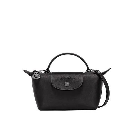 Parisien | Mini Bolso de Piel Negro con Asa