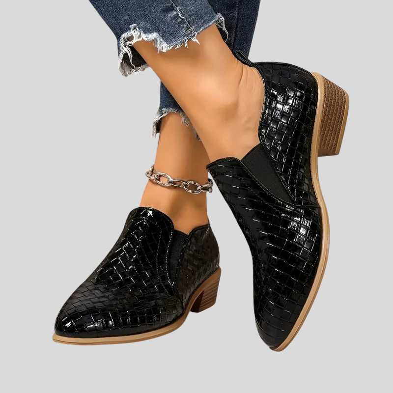 Luna | Botines trenzados con tacón de bloque