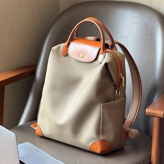 Isabel | Mochila con detalles de cuero