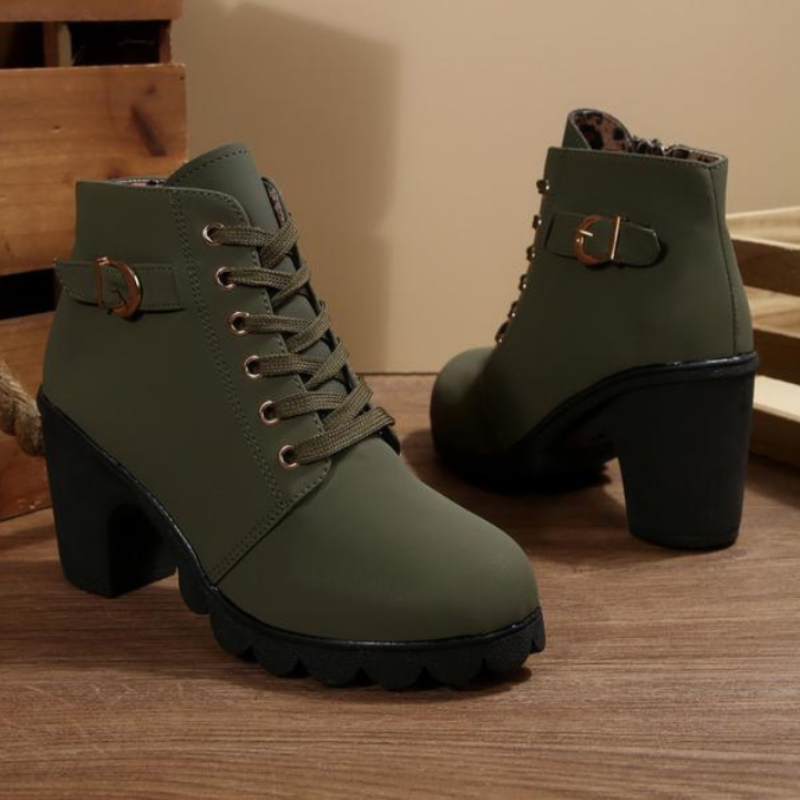 Chloe | Botines elegantes de caña baja con cordones