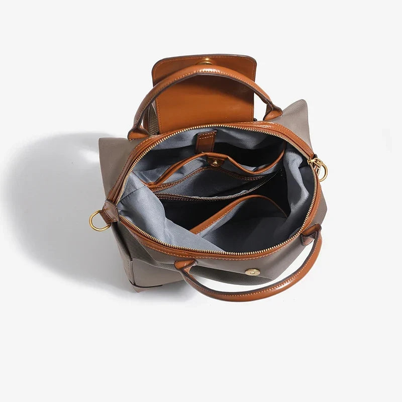 Isabel | Mochila con detalles de cuero