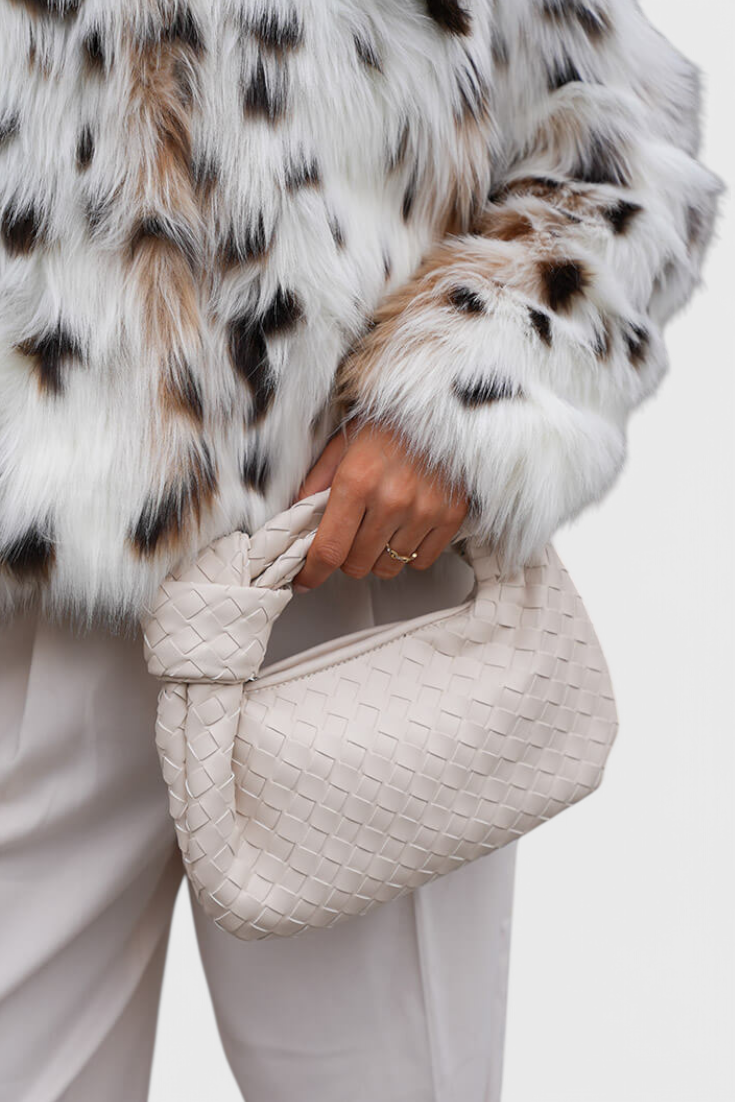 Sage Mini Woven Satchel Bag